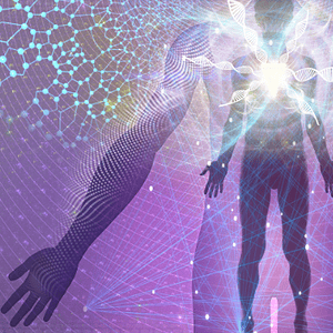 Energinen hoitotilanne, jossa henkilö vastaanottaa energiahoitoa.