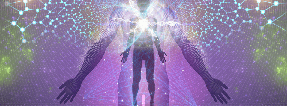 Energinen hoitotilanne, jossa henkilö vastaanottaa energiahoitoa.